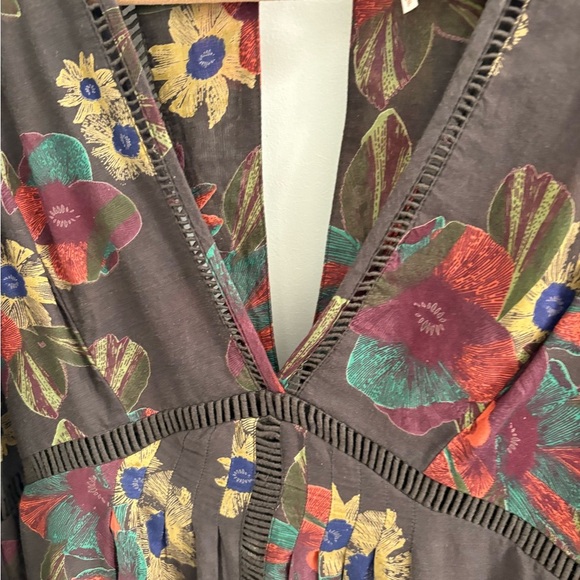 Free People Strawberry Fields Mini Floral Tunic Dress Size Small Petite - Picture 14 of 17